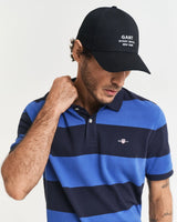 GANT Mens Block Stripe Polo Rich Blue Northern Ireland Belfast