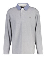 GANT Mens Chambray Collar Heavy Rugger Grey Melange Northern Ireland