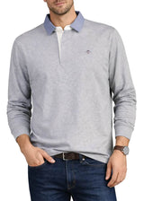 GANT Mens Chambray Collar Heavy Rugger Grey Melange Northern Ireland