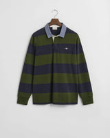 GANT Mens Chambray Stripe Heavy Rugger Country Green Northern Ireland
