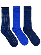 GANT Mens Check Socks 3 Pack Gift Box Evening Blue Ballynahinch