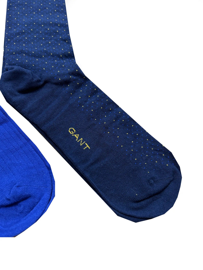 GANT Mens Check Socks 3 Pack Gift Box Evening Blue Ballynahinch