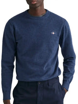 Gant Men’s Classic Crew Neck Sweater Dark Jeans Blue Northern Ireland