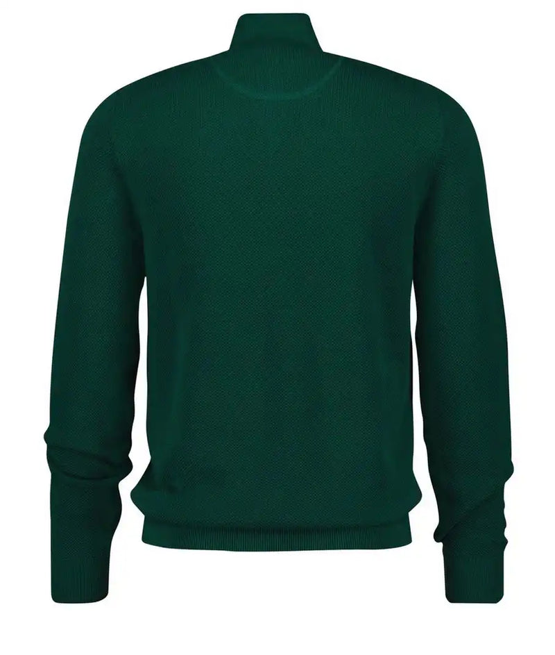 GANT Mens Cotton Pique Half Zip Jumper Deep Forest Green Northern