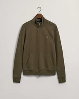 GANT Mens Full Zip Sweatshirt Juniper Racing Green Ballynahinch