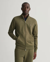 GANT Mens Full Zip Sweatshirt Juniper Racing Green Ballynahinch