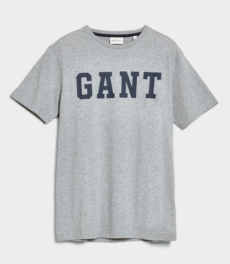GANT Mens Gant Logo SS T-Shirt 2003213-93 Grey Melange Ballynahinch
