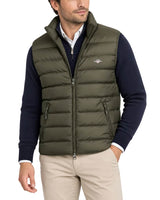 GANT Mens Light Down Vest Gilet Dark Moss Green Northern Ireland