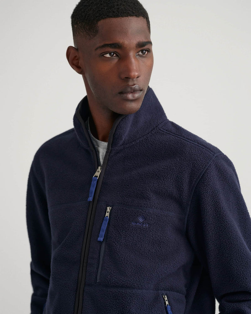 GANT Mens Micro Fleece Jacket Navy Northern Ireland Belfast