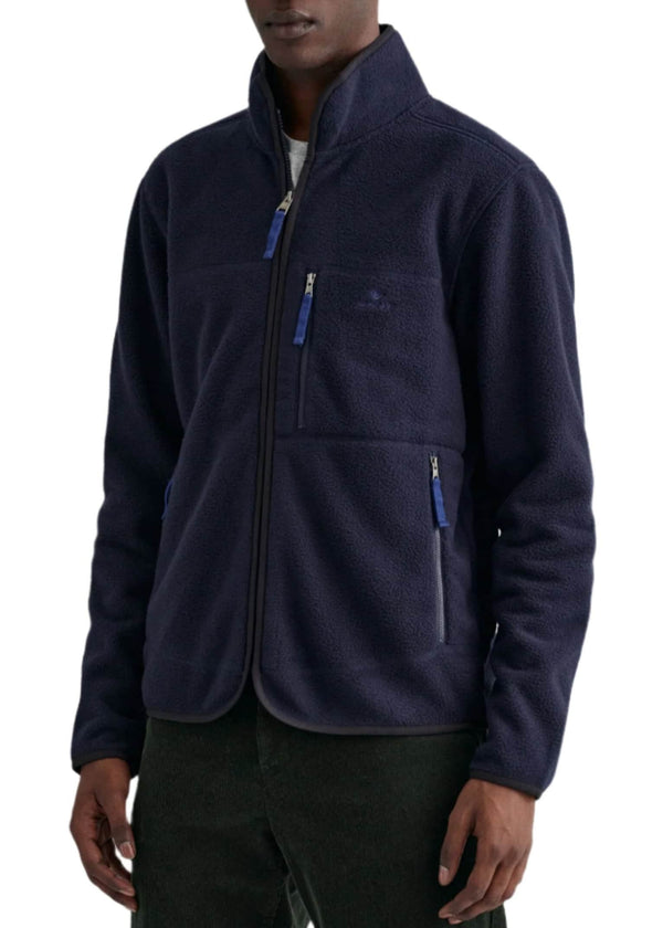 GANT Mens Micro Fleece Jacket Navy Northern Ireland Belfast