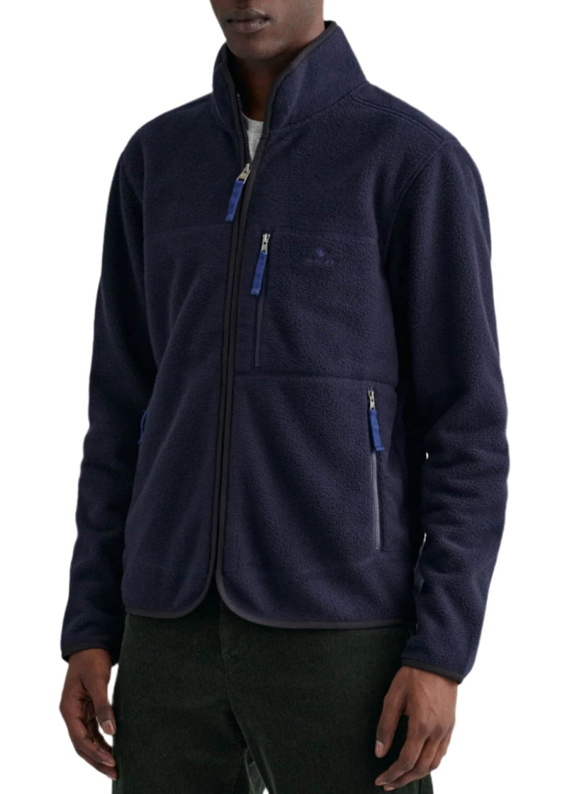 GANT Mens Micro Fleece Jacket Navy Northern Ireland Belfast