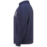 GANT Mens Printed Graphic Half Zip Evening Blue Northern Ireland