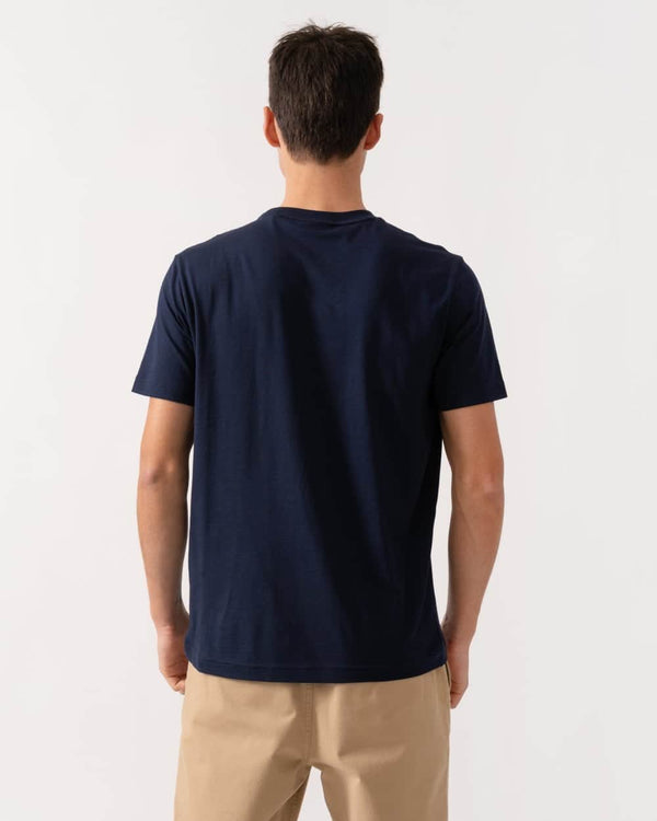 GANT Mens Printed Graphic T-Shirt Evening Blue Northern Ireland
