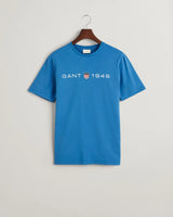 GANT Mens Printed Graphic T-Shirt Rich Blue Northern Ireland Belfast