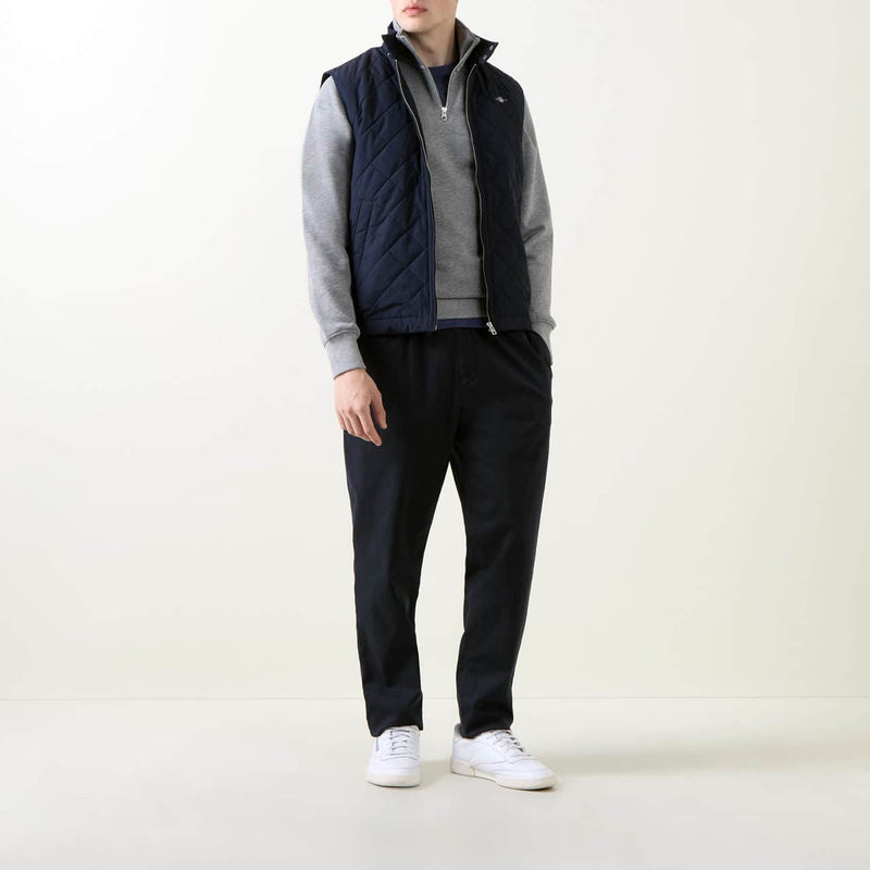 GANT Mens Quilted Windcheater Vest Gilet Evening Blue Northern