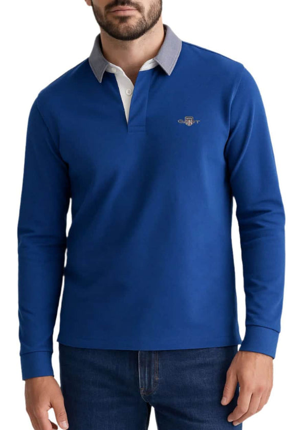 GANT Mens Regular Chambray Heavy Rugger Rich Blue Northern Ireland
