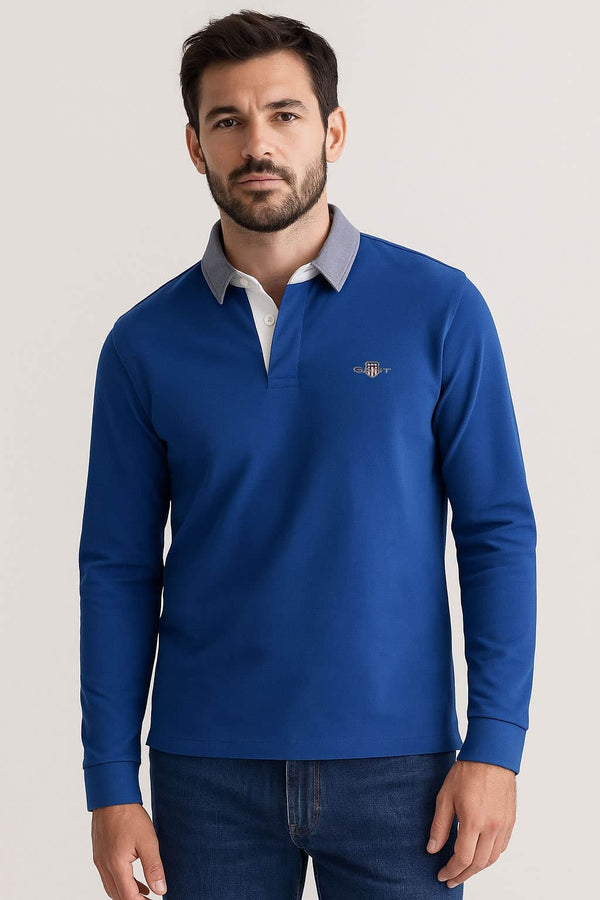 GANT Mens Regular Chambray Heavy Rugger Rich Blue Northern Ireland