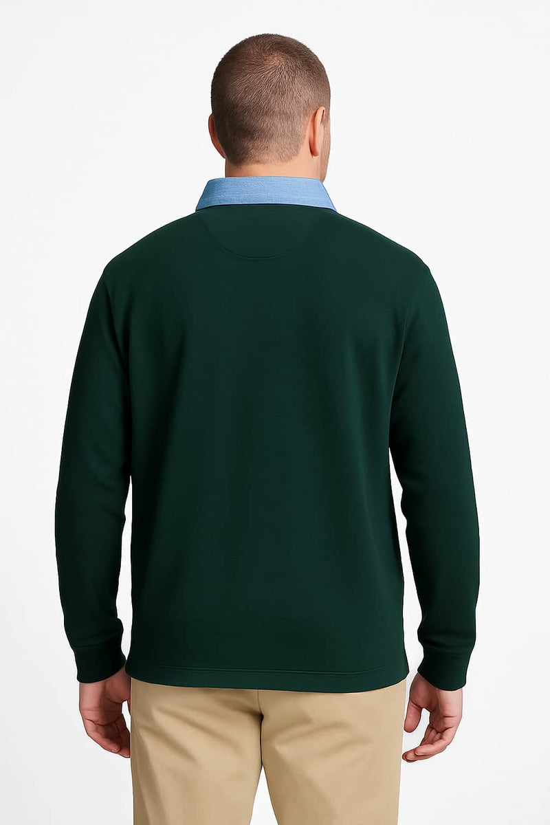 GANT Mens Regular Chambray Heavy Rugger Tartan Green Northern Ireland