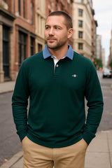 GANT Mens Regular Chambray Heavy Rugger Tartan Green Northern Ireland