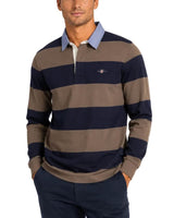 GANT Mens Regular Chambray Stripe Heavy Rugger Faded Taupe Northern