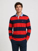 GANT Mens Regular Chambray Stripe Heavy Rugger Maple Fire Northern