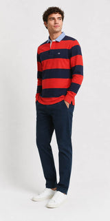 GANT Mens Regular Chambray Stripe Heavy Rugger Maple Fire Northern