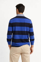 GANT Mens Regular Chambray Stripe Heavy Rugger Royal Blue Northern