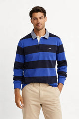GANT Mens Regular Chambray Stripe Heavy Rugger Royal Blue Northern