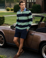 GANT Mens Regular Chambray Stripe Heavy Rugger Surplus Mint Northern