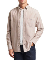 GANT Mens Regular Classic Oxford Shirt Warm Khaki Beige Northern