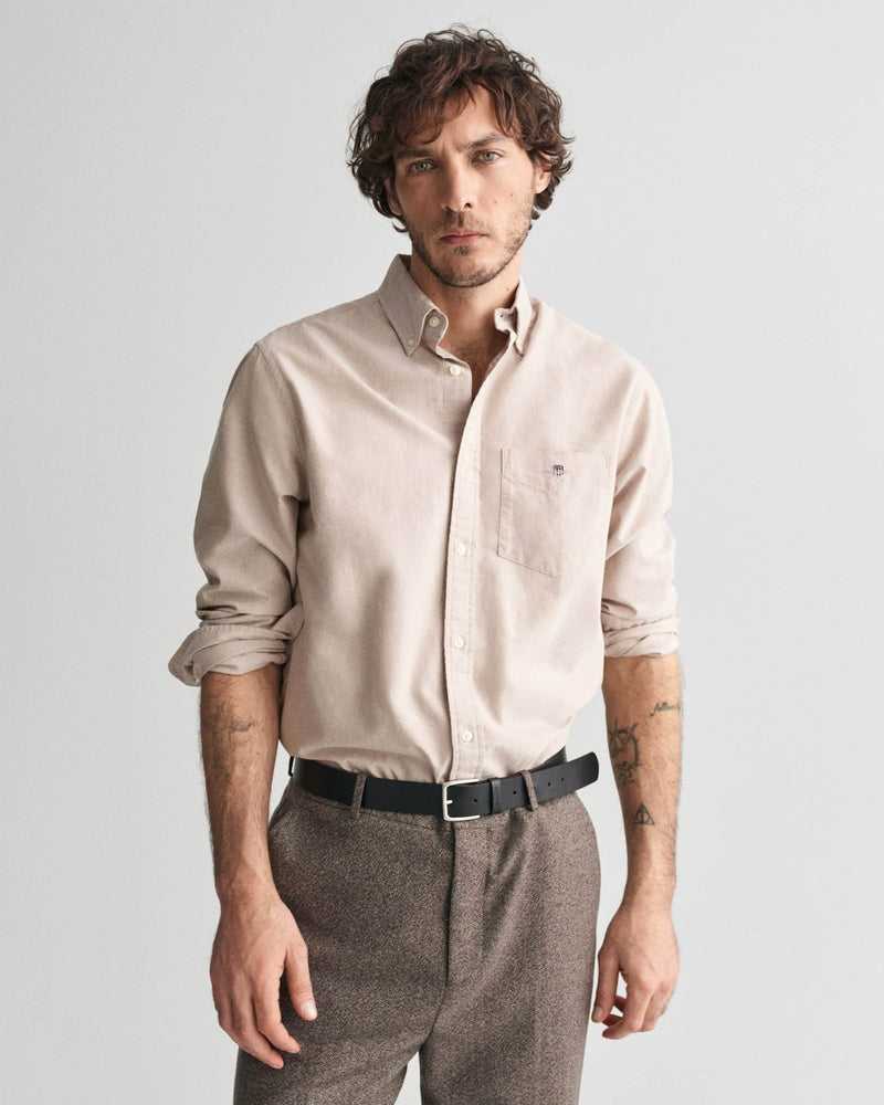 GANT Mens Regular Classic Oxford Shirt Warm Khaki Northern Ireland