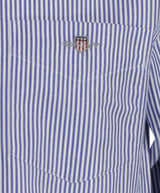 Gant Mens Regular Classic Poplin Banker Stripe Shirt College Blue