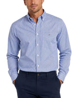 Gant Mens Regular Classic Poplin Banker Stripe Shirt College Blue