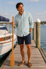Gant Mens Regular Classic Poplin Banker Stripe Shirt Surplus Mint