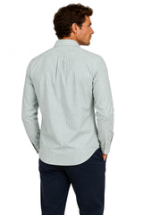 Gant Mens Regular Classic Poplin Banker Stripe Shirt Surplus Mint