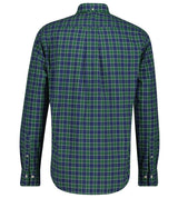GANT Mens Regular Classic Poplin Check Shirt Forest Green Northern