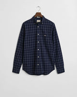 GANT Mens Regular Classic Poplin Check Shirt Persian Blue Northern