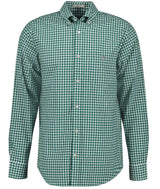 GANT Mens Regular Classic Poplin Gingham Shirt Deep Forest Green