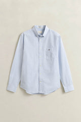 GANT Mens Regular Classic Poplin Gingham Shirt Light Blue Northern