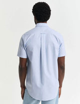 GANT Mens Regular Classic Short Sleeve Oxford Shirt Light Blue