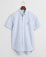 GANT Mens Regular Classic Short Sleeve Oxford Shirt Light Blue