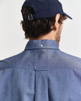 GANT Mens Regular Classic Short Sleeve Oxford Shirt Persian Blue