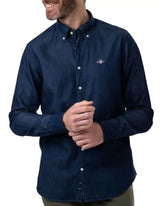 GANT Mens Regular Fit Indigo Shirt 3000400 Dark Indigo Ballynahinch