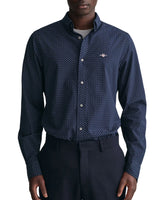 GANT Mens Regular Fit Micro Print Shirt 3230181-410 Marine