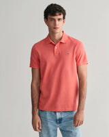 GANT Men’s Regular Fit Shield Pique Polo Shirt Sunset Pink Northern