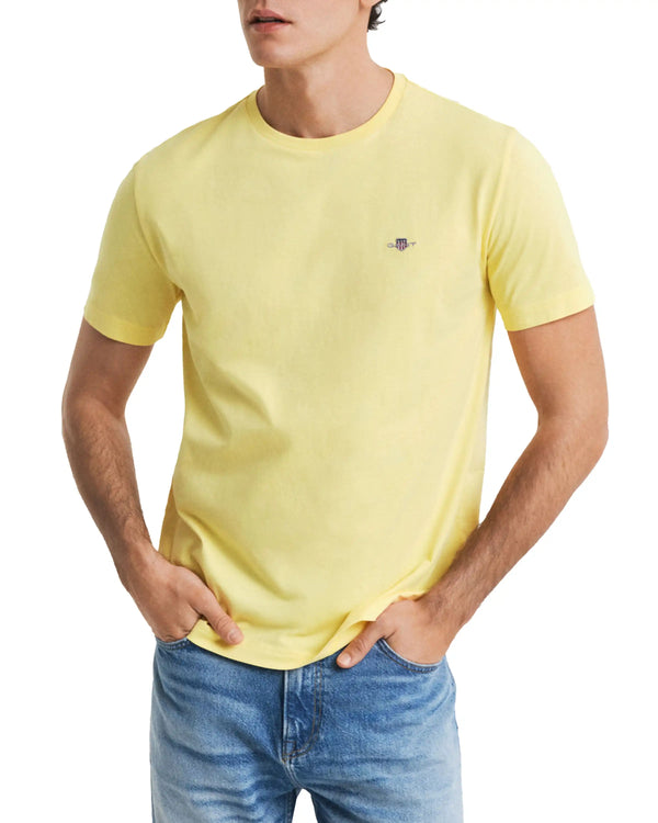 GANT Mens Regular Fit Shield T-Shirt Banana Yellow Northern Ireland