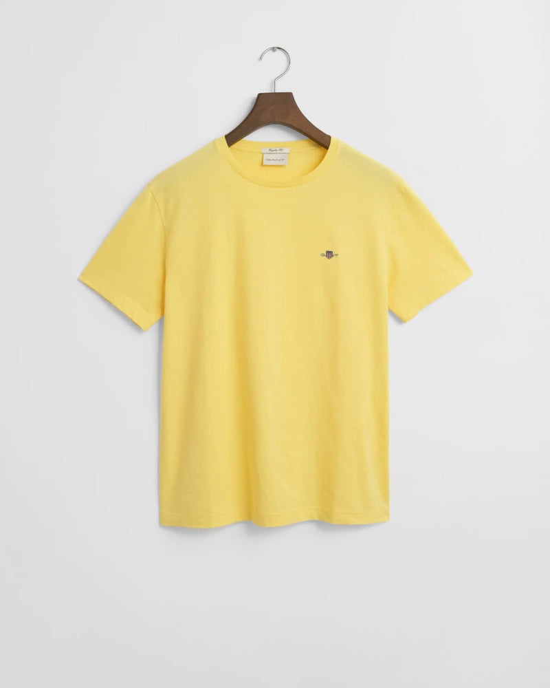 GANT Mens Regular Fit Shield T-Shirt Banana Yellow Northern Ireland