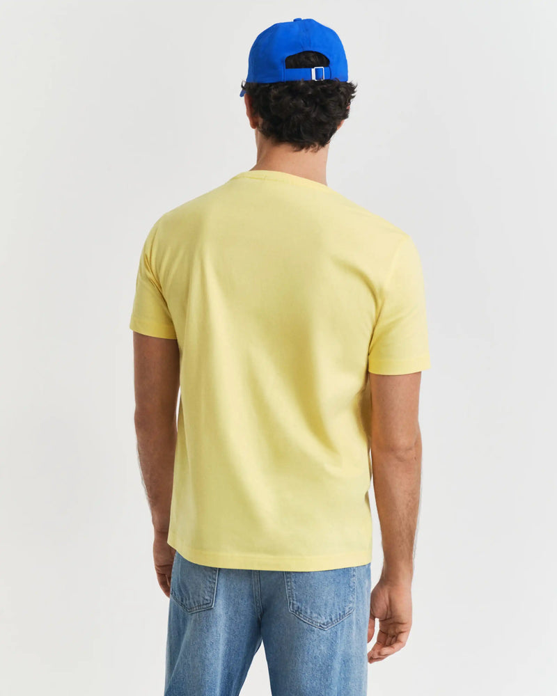 GANT Mens Regular Fit Shield T-Shirt Banana Yellow Northern Ireland