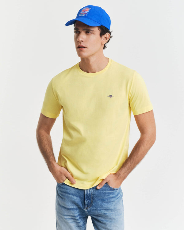 GANT Mens Regular Fit Shield T-Shirt Banana Yellow Northern Ireland