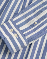 GANT Men’s Regular Fit Wide Striped Poplin Shirt College Blue